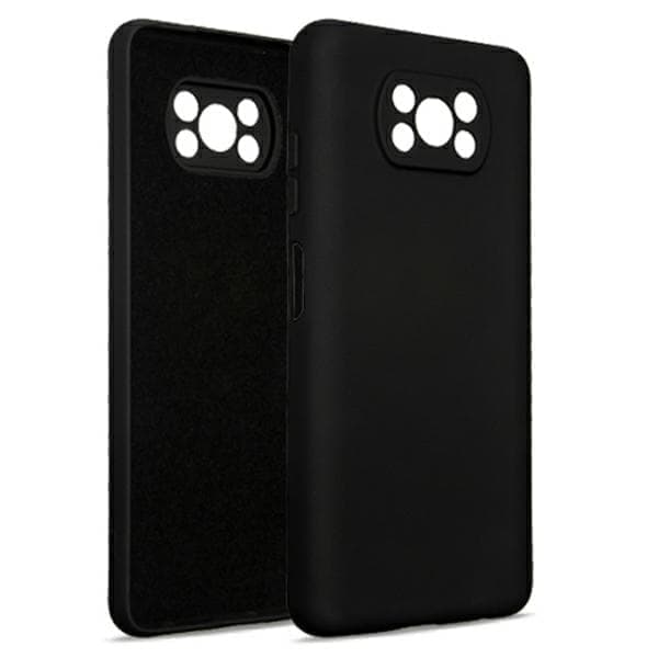 Beline silikonikotelo Xiaomi Poco X3:lle musta/musta