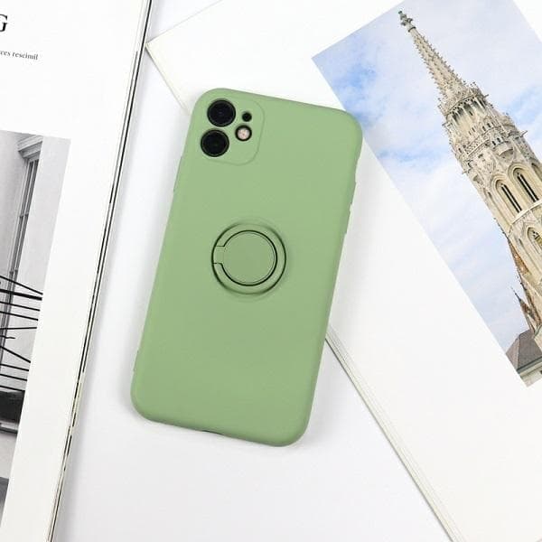 Beline Silicone Ring iPhone 12 Pro Max kotelo vihreä omena