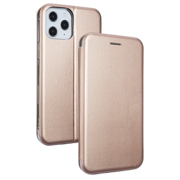 Beline Book Magneettinen iPhone 12/12 Pro 6,1" kotelo pinkki-kulta/ruusukulta