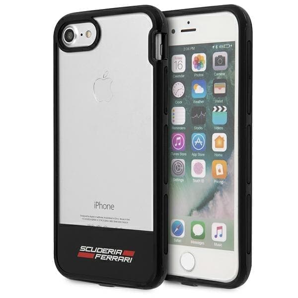 Ferrari Hardcase FEHCP7BISBK iPhone 7/8 /SE 2020 / SE 2022 läpinäkyvä musta