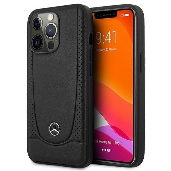 Mercedes MEHCP15XARMBK iPhone 15 Pro Max 6.7 musta/musta kovakotelo Nahka Urban