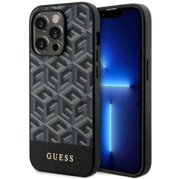 Guess GUHMP14XHGCFSEK kotelo iPhone 14 Pro Max 6.7:lle - musta GCube Stripes MagSafe