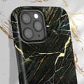 Miniatyrbild 4 av 4: Skal till iPhone 11 Pro Marbled Luxury Ultratunn Port Laurent Marble iDeal of Sweden Svart / Guld