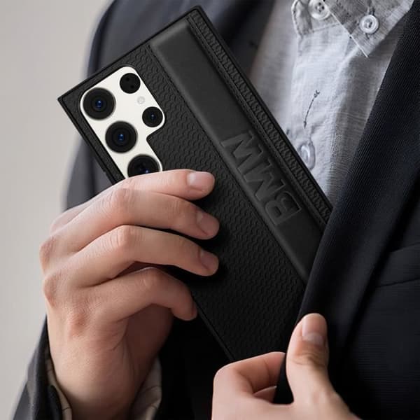 Läderfodral för Samsung Galaxy S23 Ultra Shockproof Slim and Light Profile BMW Black