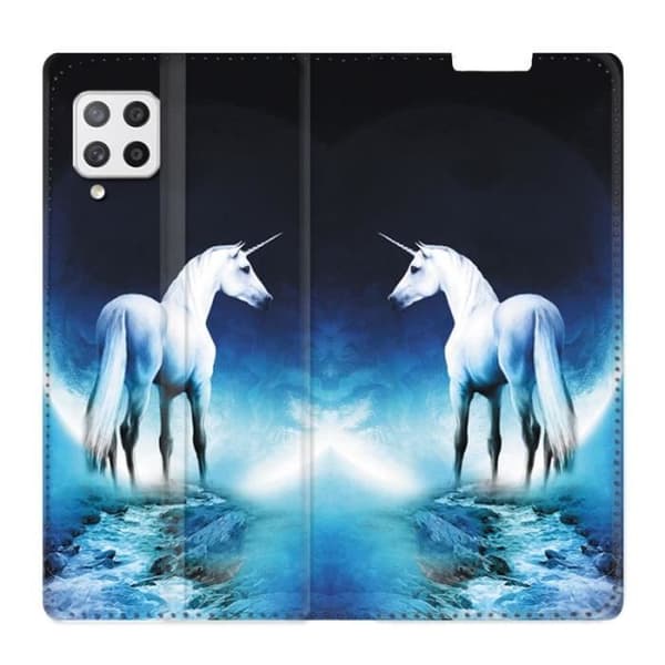 Plånbok Läderfodral För Samsung Galaxy A12 Unicorn Moon One Size