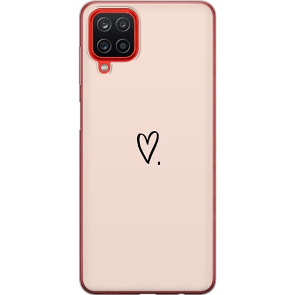 Samsung Galaxy A12 Läpinäkyvä kuori Sydän