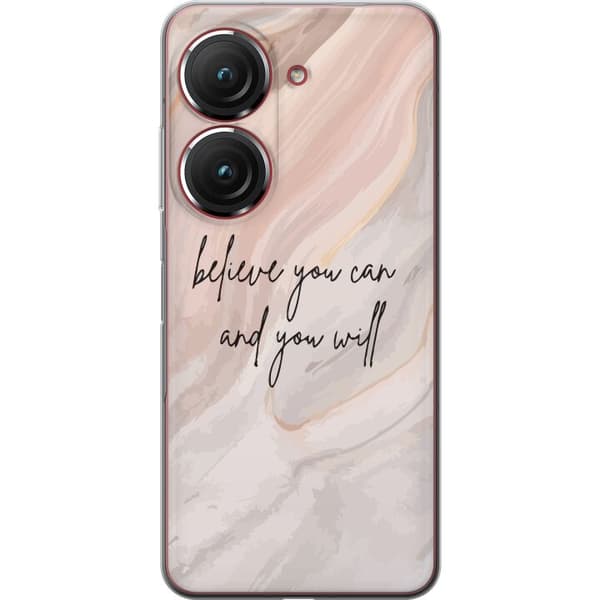 Asus Zenfone 9 Läpinäkyvä kuori Usko itseesi!