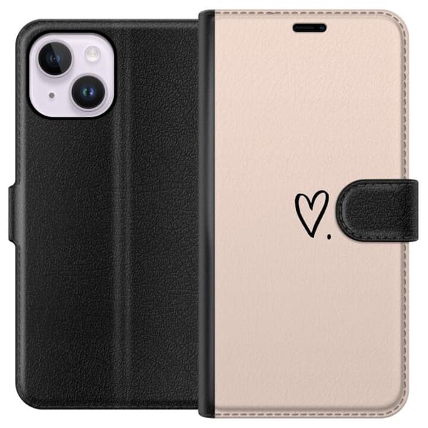 Apple iPhone 15 Plus Lompakkokotelo Sydän
