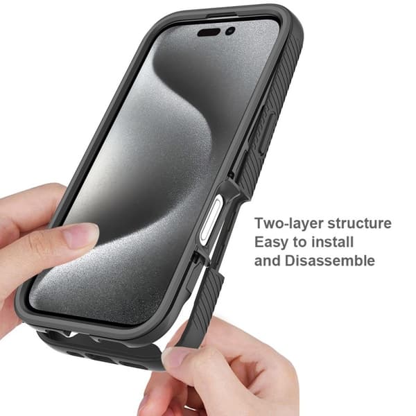 iPhone 16 Pro Max Heltäckande Premium 3D Skal 3in1 ThreeSixty