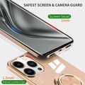 Miniatyrbild 2 av 5: iPhone 16 Pro Elegant & Stöttåligt Skal med Ringhållare Flawless - Rosa