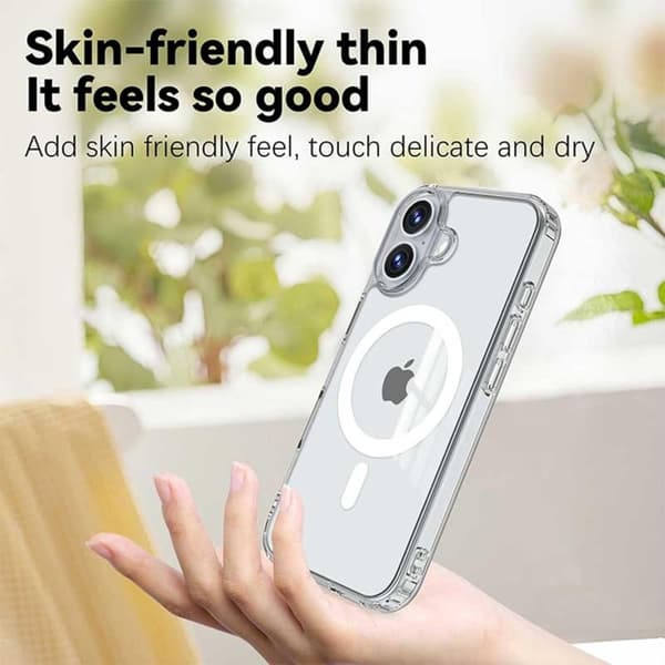 iPhone 16 Transparent Stötdämpande Skal MagSafe-Kompatibelt