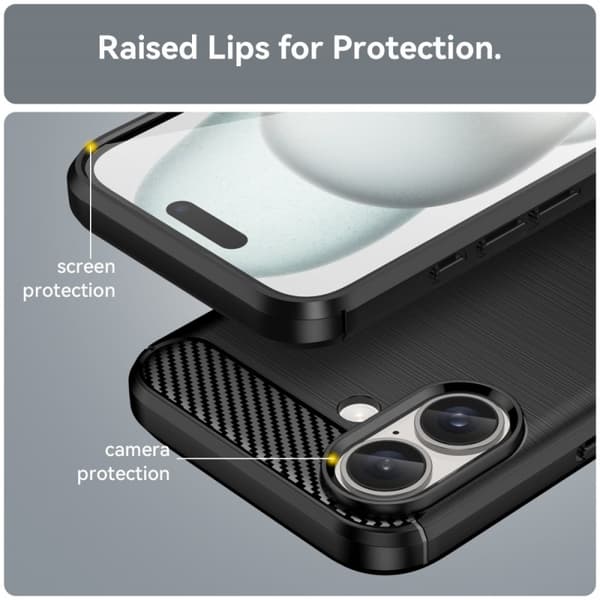 iPhone 16 Stöttåligt Skal SlimCarbon