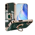 Miniatyrbild 1 av 5: iPhone 16 Elegant & Stöttåligt Skal med Ringhållare Flawless - Mörkgrön