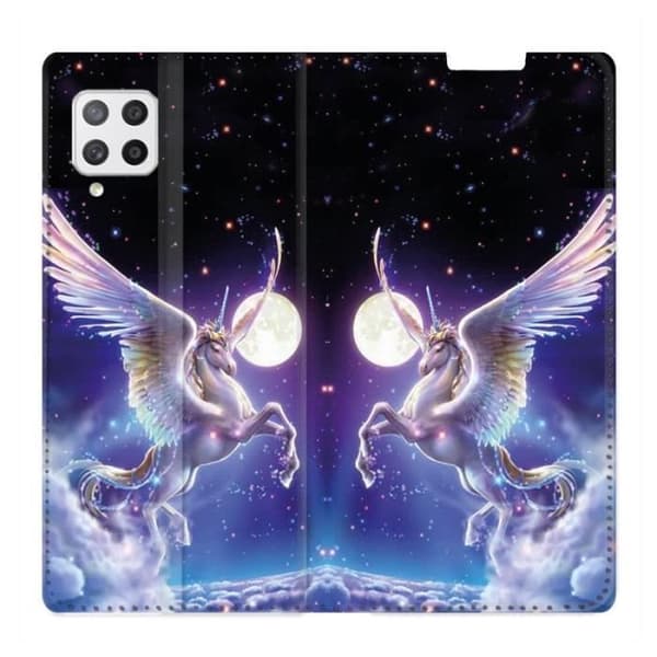 Plånbok Läderfodral För Samsung Galaxy A12 Celestial Unicorn One Size