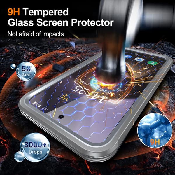 INF Samsung Galaxy S24 FE Cover, 9H Hærdet Glas Bagside