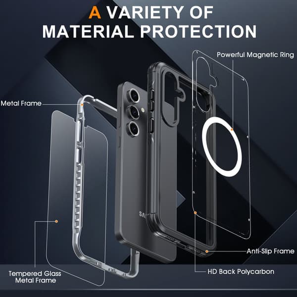 INF Samsung Galaxy S24 FE Cover, 9H Hærdet Glas Bagside