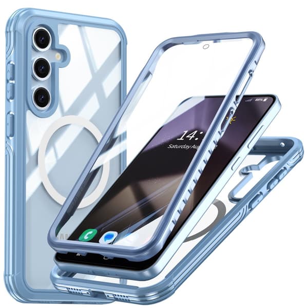INF Samsung Galaxy S24 FE -kotelo, 9H karkaistu lasi takaosa