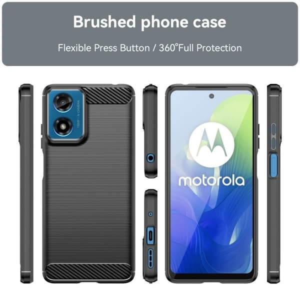 Motorola Moto E14 Stöttåligt Skal SlimCarbon