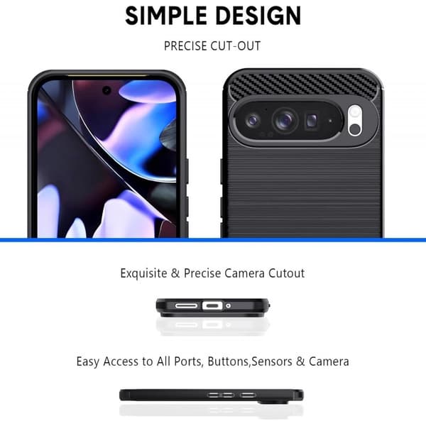 Google Pixel 9 Pro XL Stöttåligt Skal SlimCarbon