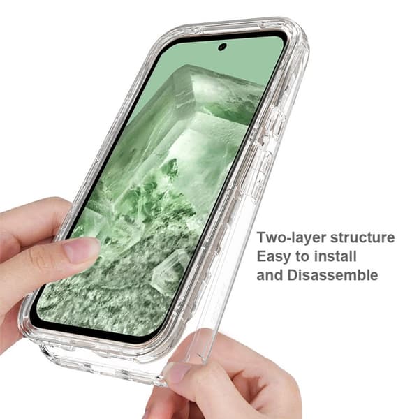 Google Pixel 8 Heltäckande Premium 3D Skal 3in1 ThreeSixty Clear
