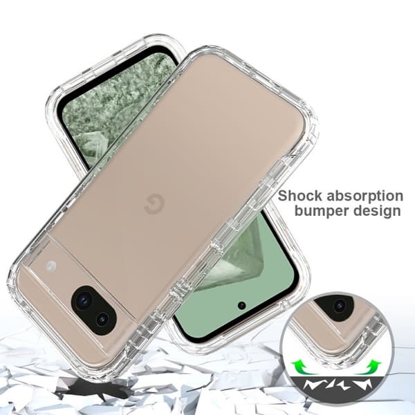 Google Pixel 8 Heltäckande Premium 3D Skal 3in1 ThreeSixty Clear