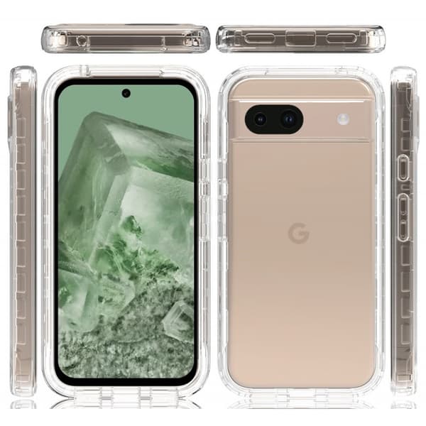 Google Pixel 8 Heltäckande Premium 3D Skal 3in1 ThreeSixty Clear