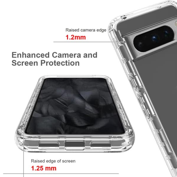 Google Pixel 8 Pro Heltäckande Premium 3D Skal 3in1 ThreeSixty Clear