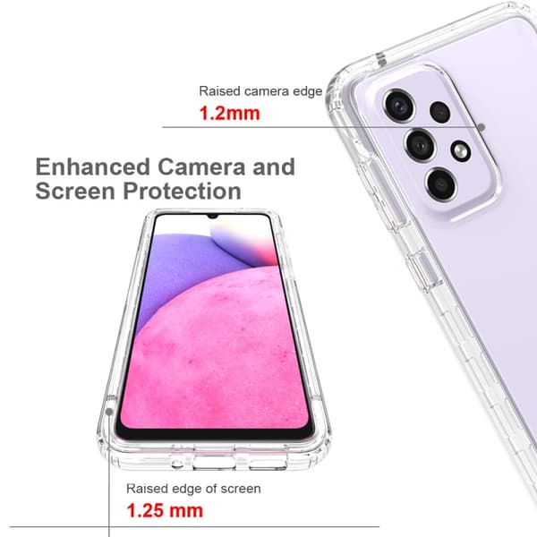 Samsung A23 4G / 5G Heltäckande Premium 3D Skal 3in1 ThreeSixty Clear