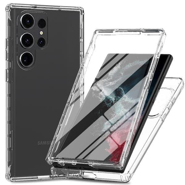 Samsung S24 Ultra Heltäckande Premium 3D Skal 3in1 ThreeSixty Clear