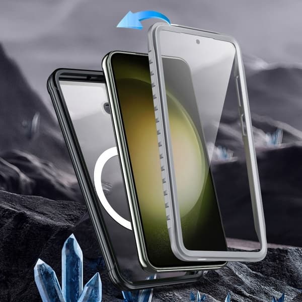 Samsung S23 Plus Heltäckande Magsafe Premium 3D Skal 3in1 ThreeSixty