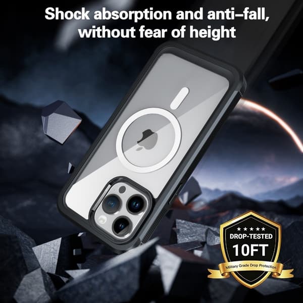 iPhone 15 Pro Max Heltäckande Magsafe Premium 3D Skal 3in1 ThreeSixty