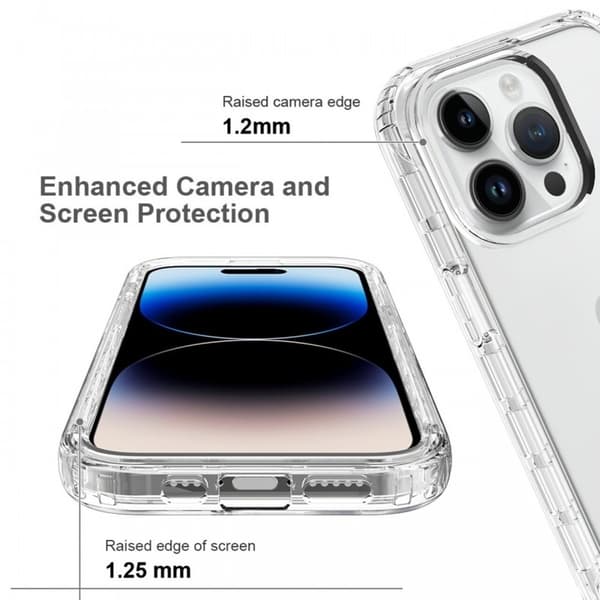 iPhone 15 Pro Heltäckande Premium 3D Skal 3in1 ThreeSixty Clear