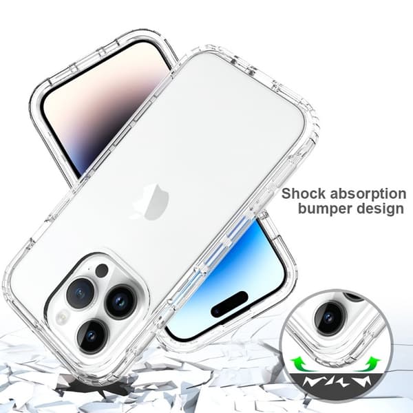 iPhone 15 Pro Heltäckande Premium 3D Skal 3in1 ThreeSixty Clear