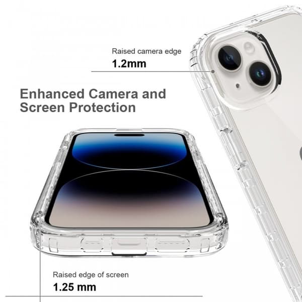 iPhone 15 Heltäckande Premium 3D Skal 3in1 ThreeSixty Clear