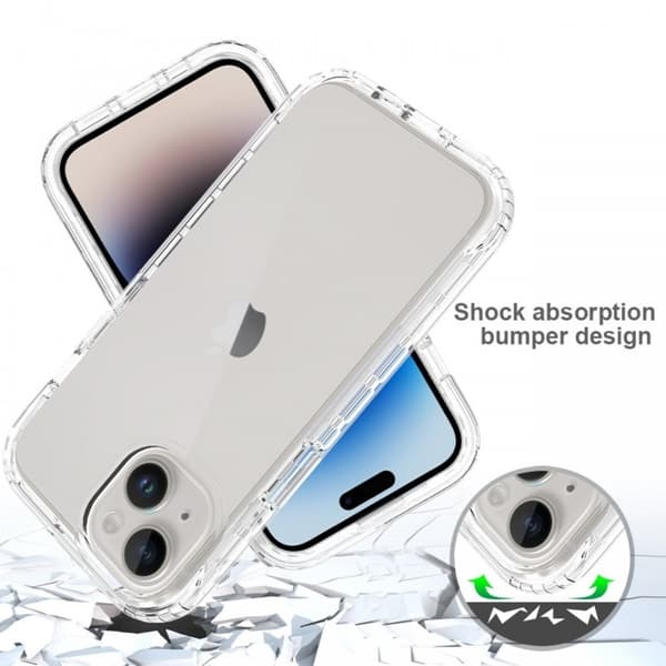 iPhone 15 Heltäckande Premium 3D Skal 3in1 ThreeSixty Clear
