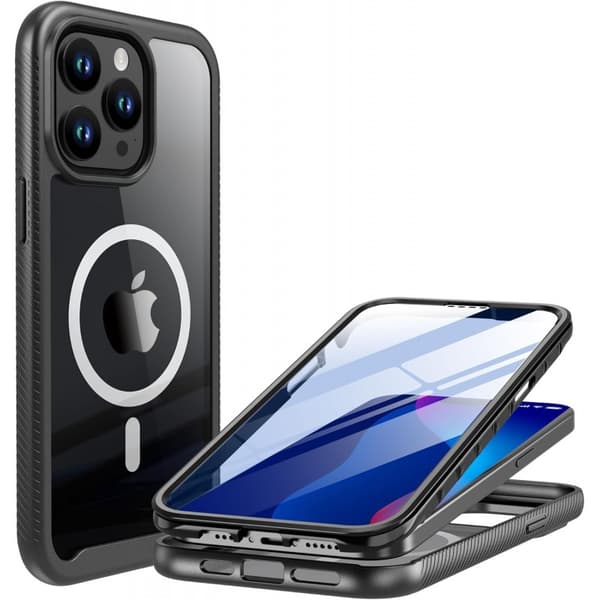 iPhone 14 Pro Max Heltäckande Magsafe Premium 3D Skal 3in1 ThreeSixty