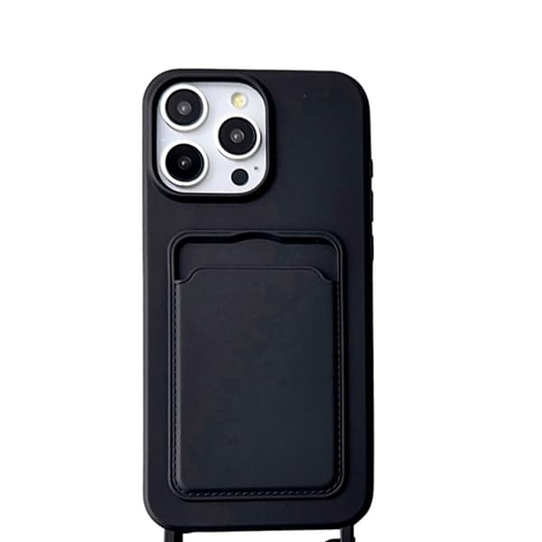 INF Skyddande iPhone 16-serie telefonskal med korthållare och handledsrem iPhone 16 Pro