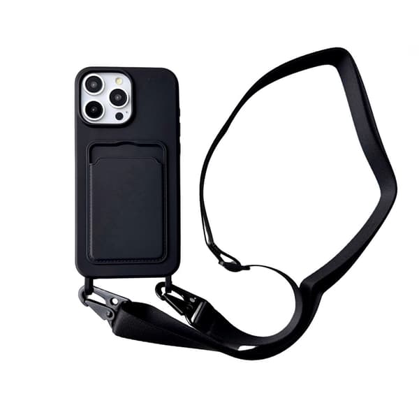 INF Skyddande iPhone 16-serie telefonskal med korthållare och handledsrem iPhone 16 Pro