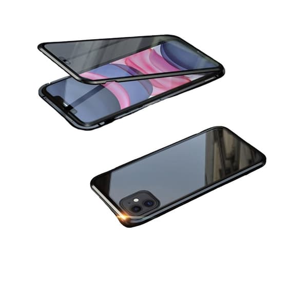 INF Magnetisk cover til iPhone, dobbeltsidet hærdet glasdæksel iPhone 16