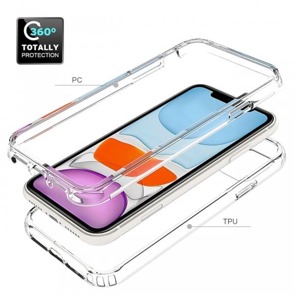 iPhone 11 Heltäckande Premium 3D Skal 3in1 ThreeSixty Clear