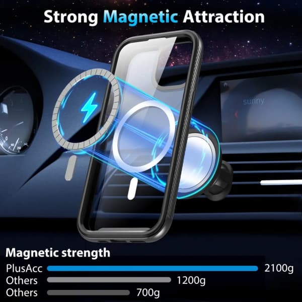 iPhone 12 / 12 Pro Heltäckande Magsafe Premium 3D Skal 3in1 ThreeSixty