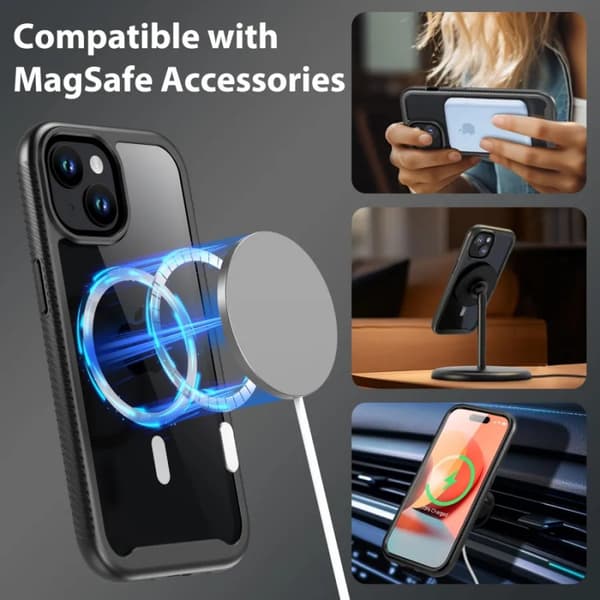 iPhone 12 / 12 Pro Heltäckande Magsafe Premium 3D Skal 3in1 ThreeSixty