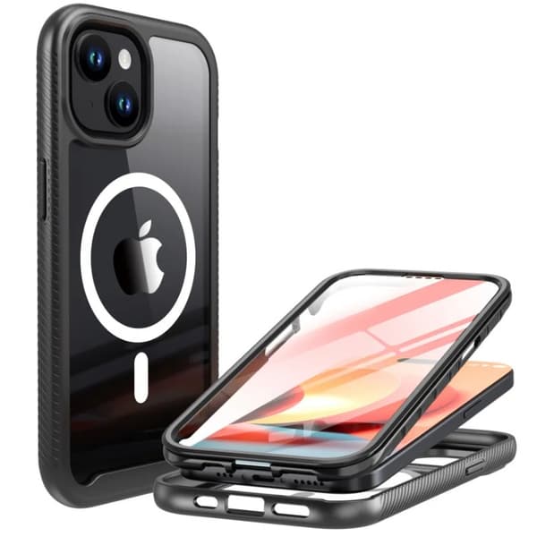 iPhone 12 / 12 Pro Heltäckande Magsafe Premium 3D Skal 3in1 ThreeSixty