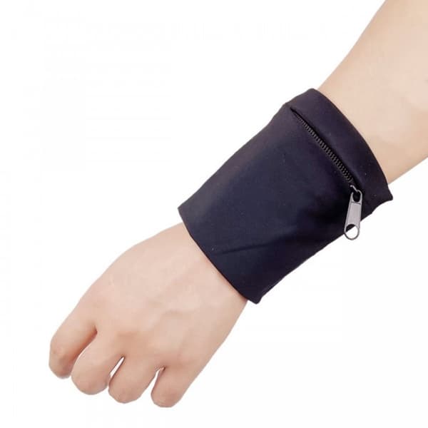 Handledsplånbok/Löparmband Universal - Svart
