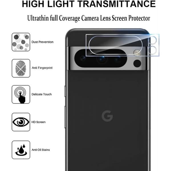 Google Pixel 9 / 9 Pro Kamera Linsskydd Härdat Glas