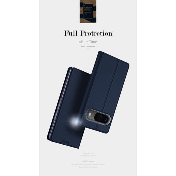 Google Pixel 9 / 9 Pro Dux Ducis Skin Pro med Kortfack - Blå