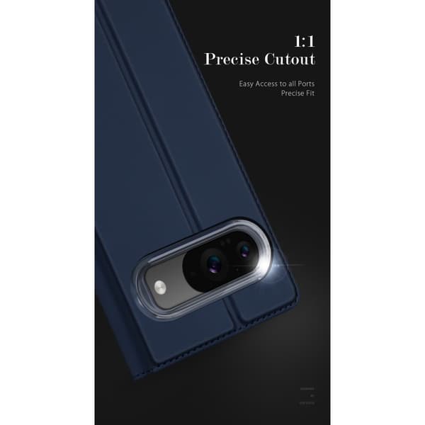 Google Pixel 9 / 9 Pro Dux Ducis Skin Pro med Kortfack - Blå