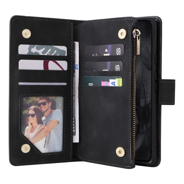 OnePlus 9 Pro Multifunktionellt Plånboksfodral Zipper 8-Fack