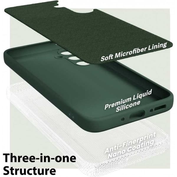 Samsung A54 5G Gummibelagd Mattgrönt Skal Kameraskydd Liquid - Grön