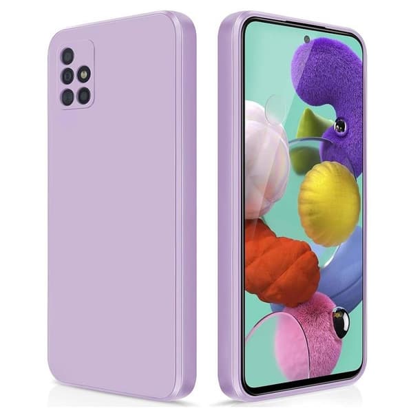 Samsung A51 4G Gummibelagd Matt Skal Kameraskydd Liquid - Lila
